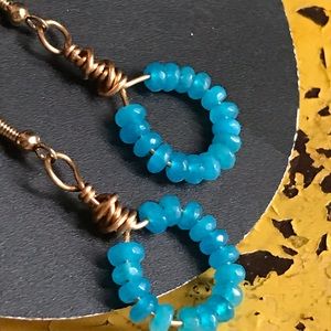 Small turquoise colored earrings